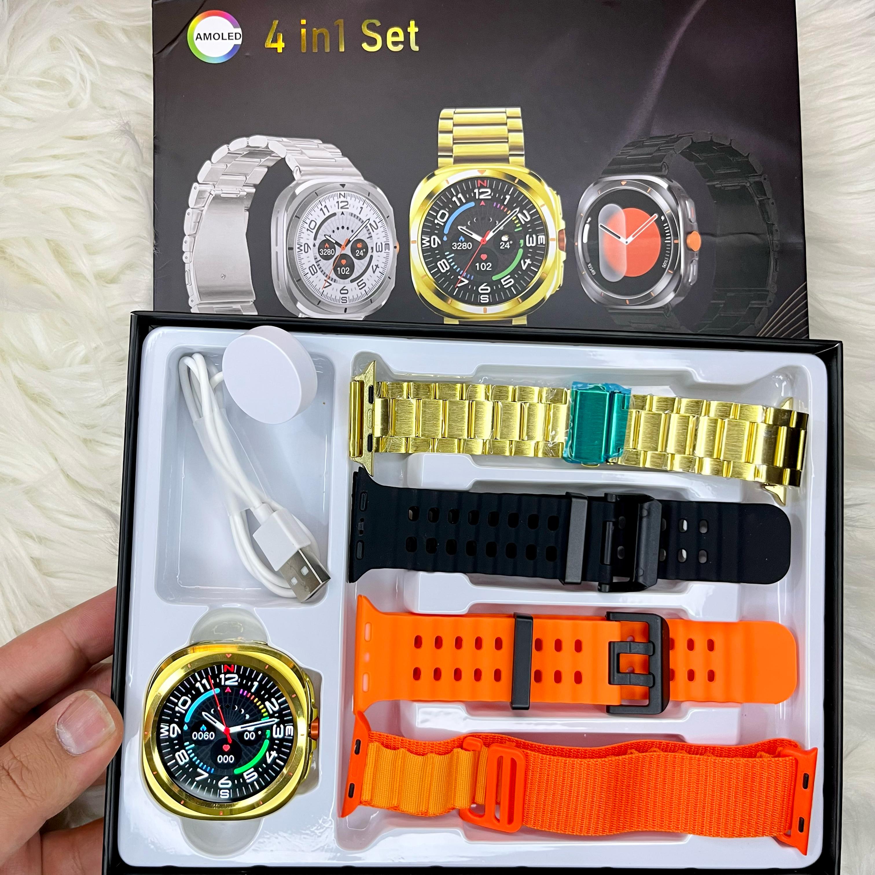 AMOLED 4 in 1 Smartwatch Ultra Set