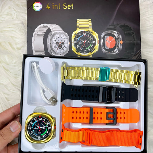 AMOLED 4 in 1 Smartwatch Ultra Set